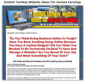 Instant Turnkey Website Ideas For Instant Earnings